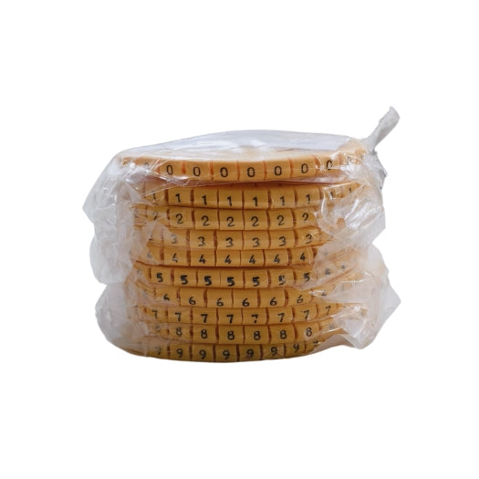 PVC Wire Marker Ferrules (Pack of 100) – Numbers 0 to 9 Assorted