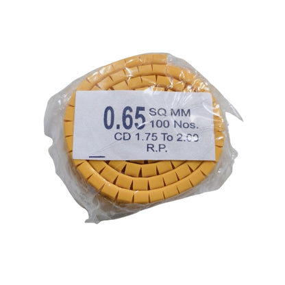 PVC Wire Marker Ferrules (Pack of 100) – Numbers 0 to 9 Assorted