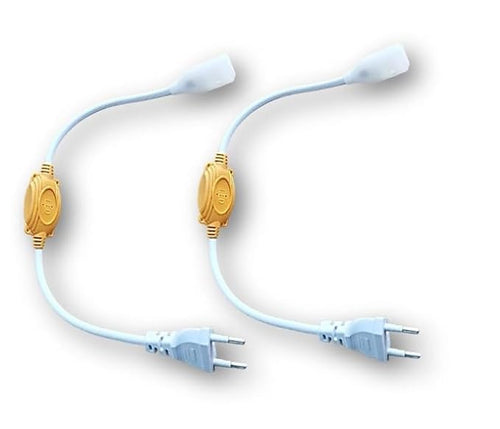 Rope Light Adapter Connector Cable | Compatible with SMD 2835 (120 LED/m) Rope Lights | 2-Pin Waterproof Plug | Wireless & Durable Connector