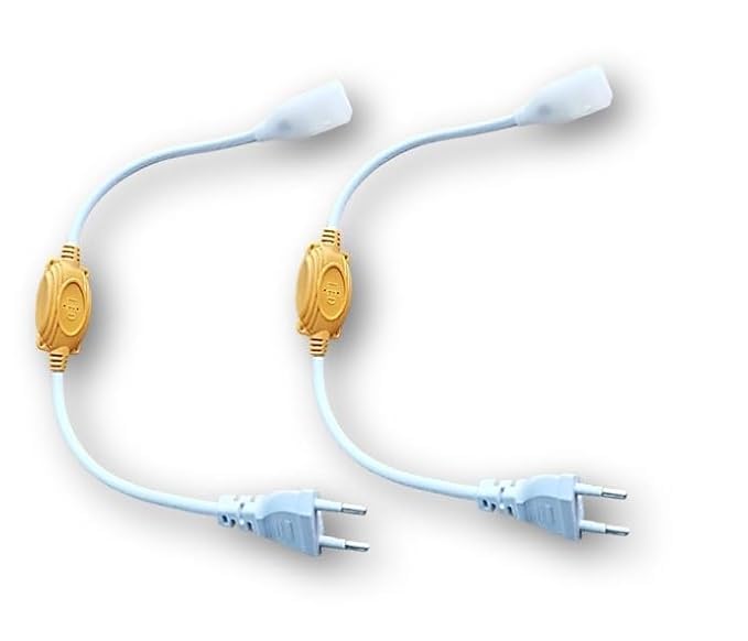 Rope Light Adapter Connector Cable | Compatible with SMD 2835 (120 LED/m) Rope Lights | 2-Pin Waterproof Plug | Wireless & Durable Connector