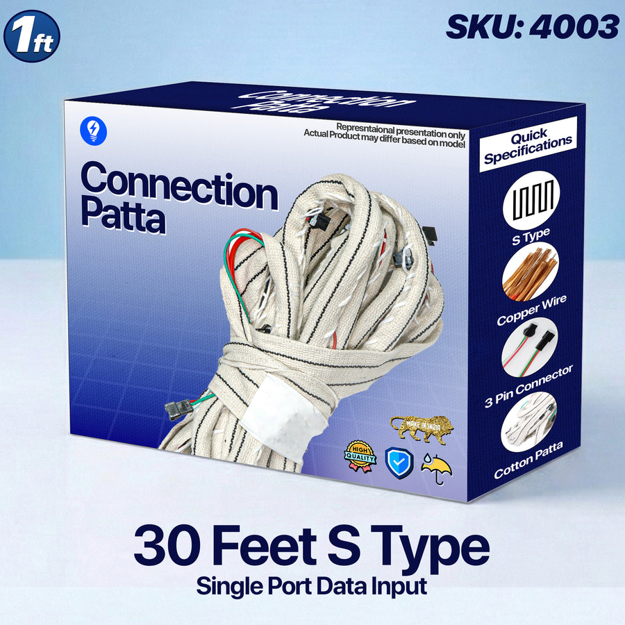 30 Feet Connection Patta for Pixel LED (S Type) with 2.5mm Copper - SKU 4003
