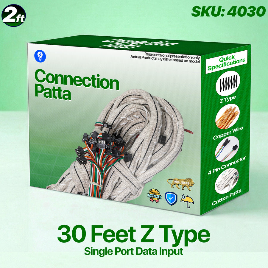 30 Feet Z Type Connection Patta – 2 Feet Gap for Pixel LED Setup
