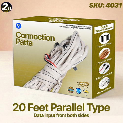 20 Feet Parallel LED Connection Patta with 2 Ft Gap – For Pixel LED Installations