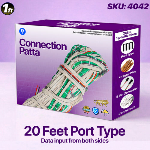 20 Port Connection Patta with 1.5mm Copper Wire – For Pixel LED Setup