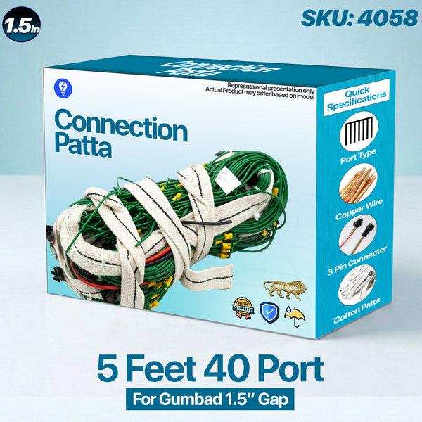 1.5 Inch Gap - 5 Feet 40 Port 1.5mm Pixel LED Connection Wire for Gumbad