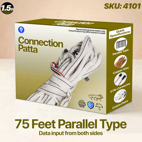 75 Feet Parallel Connection Belt β 50 Connectors (18 Inch Gap) for Pixel LED Lights