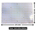 200w Flood light plate lens model Without Driver (white)