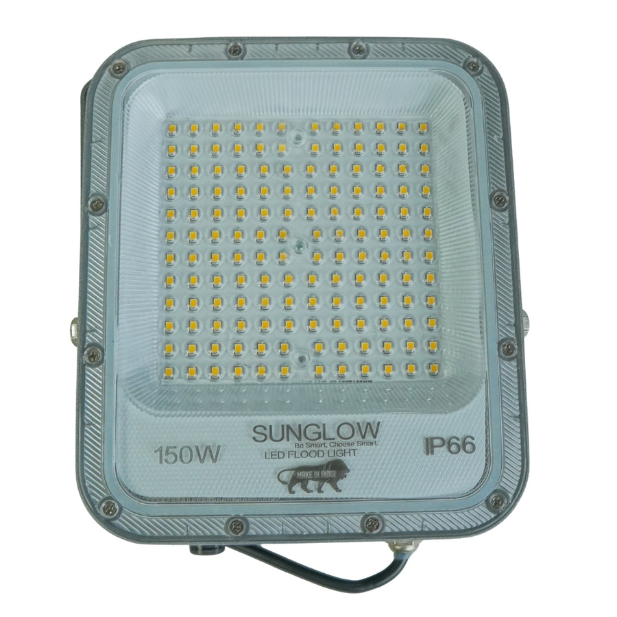 WARM WHITE – Sunglow 150W Flood Light – High-Intensity Lens Model (Heavy Body)
