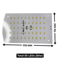 50w (White) Street Light Plate - High Brightness (R-82) 1500Ah Driver Compatible