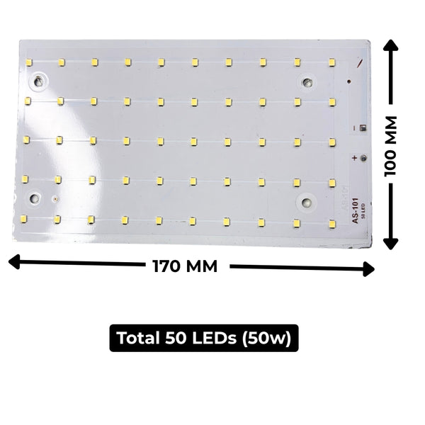 50w (White) Flood Light Plate - High Brightness (AS-101) 1500Ah Driver Compatible