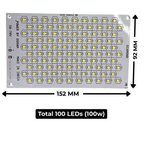 100w (White) Flood Light Plate - High Brightness (Diamond) 1500Ah Driver Compatible