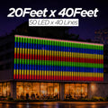 20 Feet × 40 Feet Pixel LED Toran & Building Lights – Wedding Decoration Setup