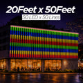 20 Feet × 50 Feet Pixel LED Toran & Building Lights – Wedding Decoration Setup