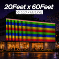 20 Feet × 60 Feet Pixel LED Toran & Building Lights – Wedding Decoration Setup