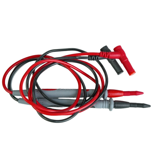 Premium Red and Black Multimeter Test Leads with Protective Caps