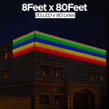 8 Feet × 80 Feet Pixel LED Toran & Building Lights – Wedding Decoration Setup