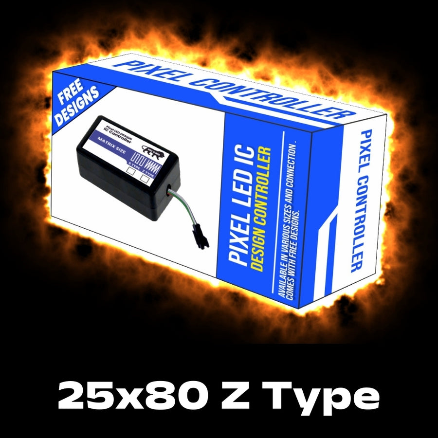 Pixel Fire Controller for 25X80 Z Building – Inbuilt RGB Effects, Plug & Play