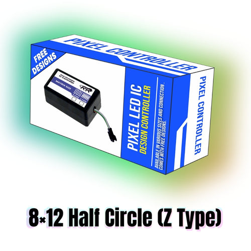 Pixel LED IC Controller for Half Circle Suraj Z Type 8×12 – 30+ Dynamic Effects