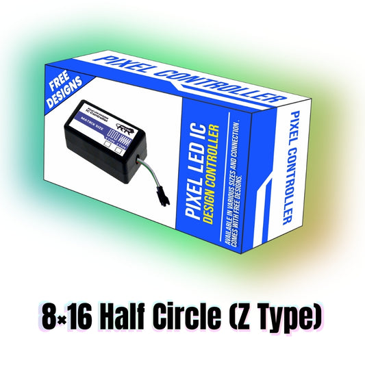 Pixel LED IC Controller for Half Circle Suraj Z Type 8×16 – 30+ Dynamic Effects