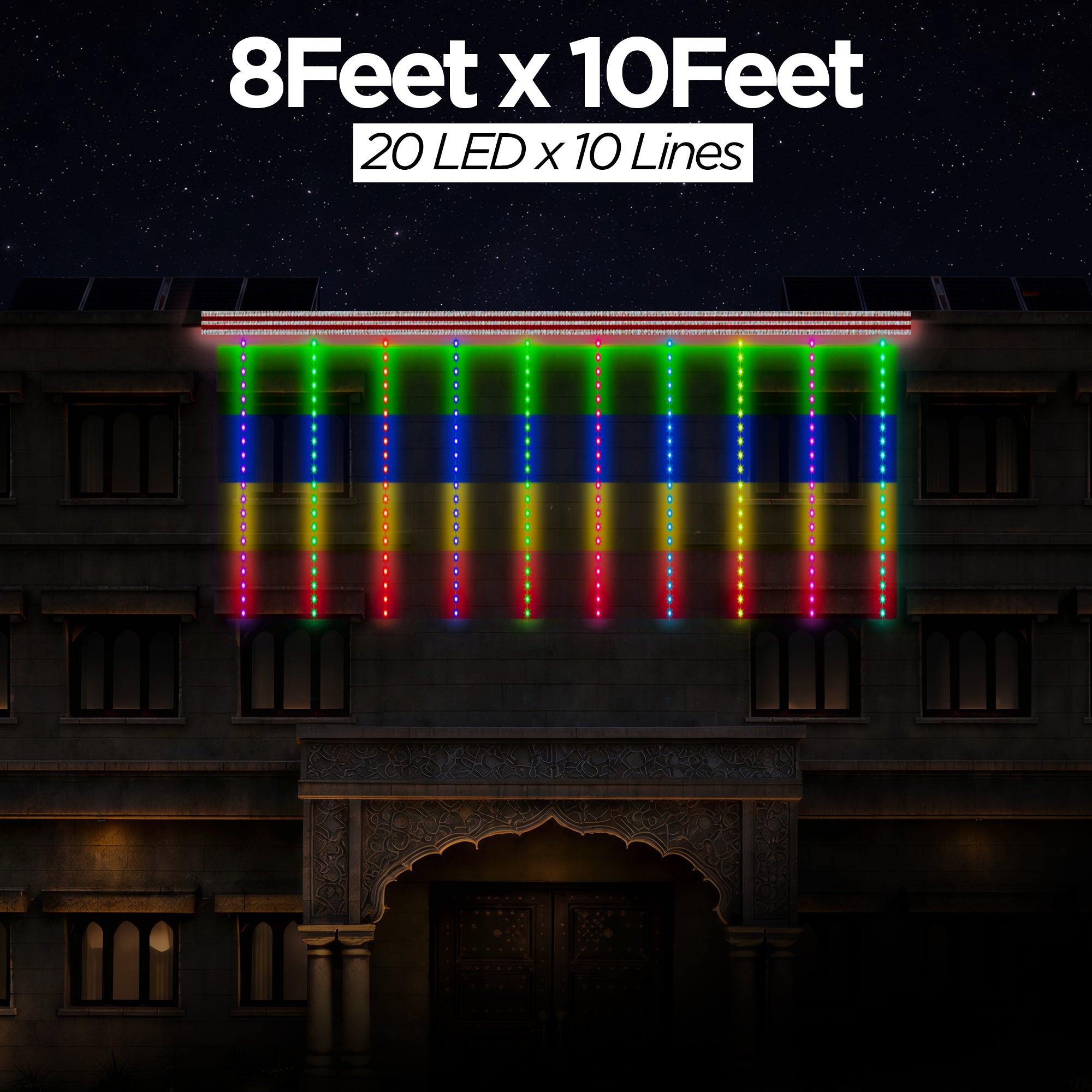 8 Feet × 10 Feet Pixel LED Toran & Building Lights – Wedding Decoratio ...
