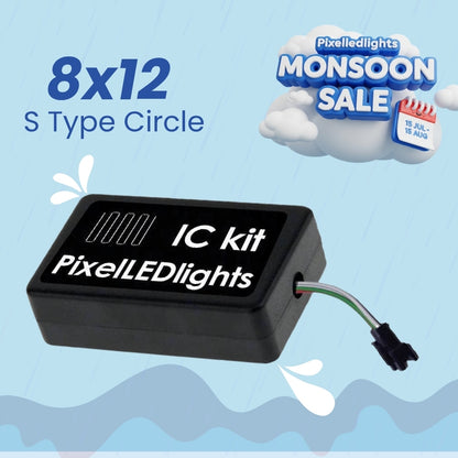 Pixel LED IC Controller for Circle S Type 8×12 – 30+ Dynamic Effects