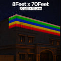 8 Feet × 70 Feet Pixel LED Toran & Building Lights – Wedding Decoration Setup