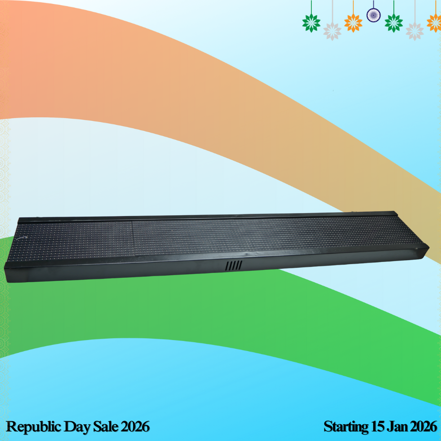 8inch x 4ft RGB Scrolling LED Display Board with WiFi Controller, Metal Body, 16x128 LEDs, 7 Colors