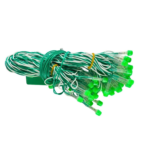 8mm Green LED Decorative String Lights for Diwali, Christmas & Festive Decoration (15m)