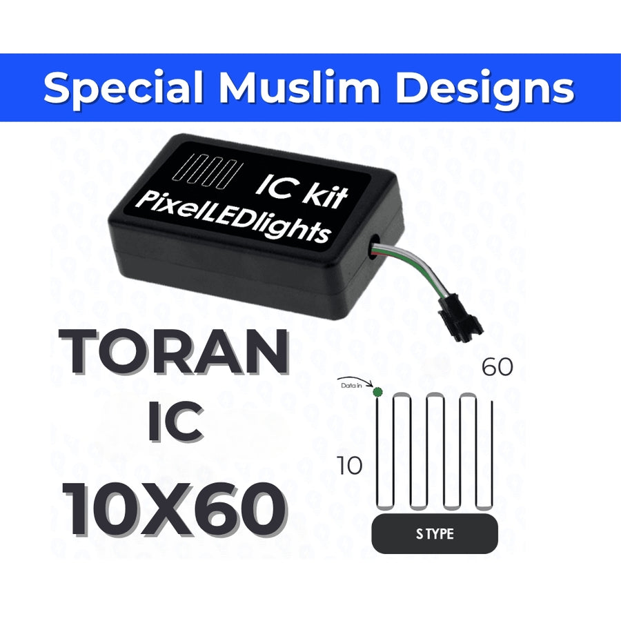 Pixel led ic controller for Toran 10x60 S Type - with muslim effects