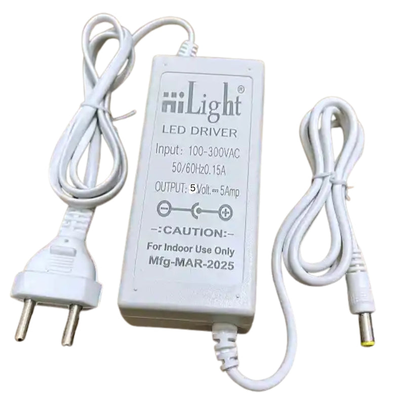5V 5A HiLight LED Adapter for 100 LEDs - Max 25W Output