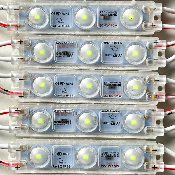 Green 12V 3-LED Module - 100% Waterproof Direct Light ( Pack Of 10 )