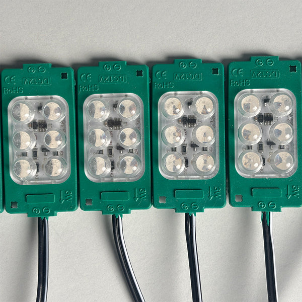 Green 12V LED Flasher - 100% Waterproof Auto-Flashing Pixel ( Pack Of 10 )