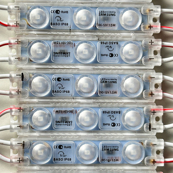 Blue 12V 3-LED Module - 100% Waterproof Direct Light ( Pack Of 10 )