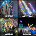 6 Feet × 20 Feet Pixel LED Toran & Building Lights – Wedding Decoration Setup
