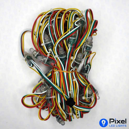 Pixel LED 5inch on Data wire (Multicolor, WS2811, 50LEDs) 20 Feet Length - SKU 1091