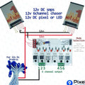 12V 6-Channel DC Chaser with Multi-Functions (500 LEDs per Channel)