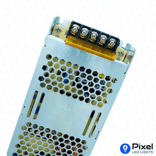 5V 40A HiLight Pixel LED Power Supply for 600 LEDs (Metal Body) - Max 200W Output - SKU 3005