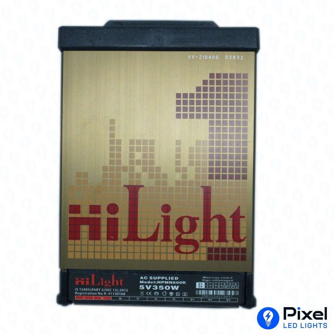 5V 70A HiLight Pixel LED Power Supply for 1100 LEDs (Rainproof Metal Body) - Max 350W Output