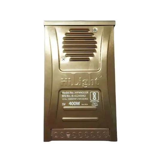 5V 80A HiLight Pixel LED Power Supply for 1200 LEDs (Rainproof Metal Body) - Max 400W Output - SKU 3009