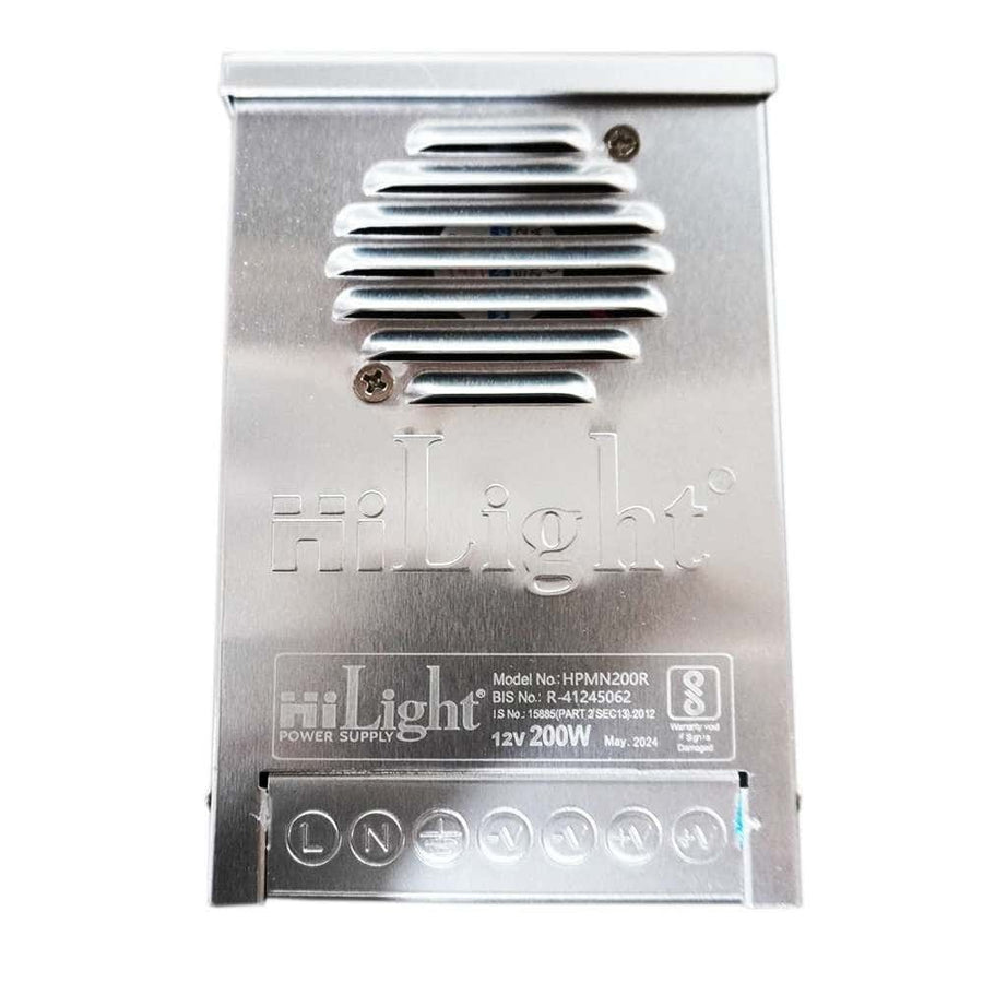 12V 16A HiLight Power Supply – 200W Output (Rainproof Metal Body)