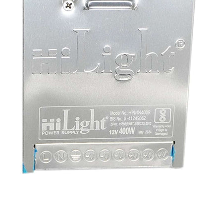 12V 35A HiLight Power Supply – 400W Output (Rainproof Metal Body)