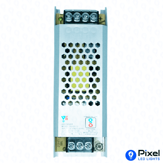 12V 10A Gexer Slim Power Supply – Max 120W Output (Metal Body)