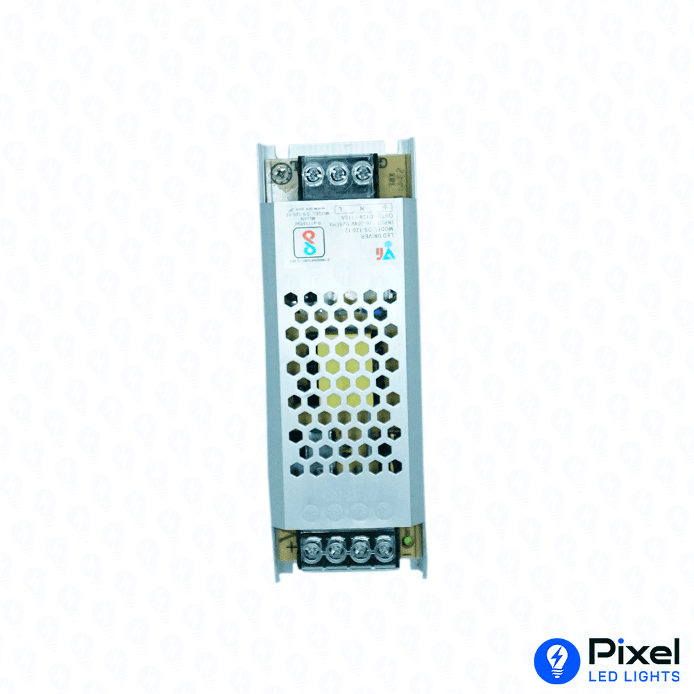 12V 10A Gexer Slim Power Supply – Max 120W Output (Metal Body)