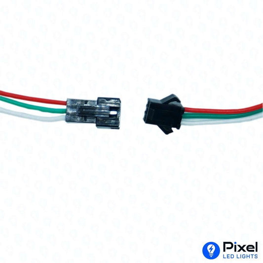 3-Pin Copper Connectors with Heavy-Duty Wire Leads