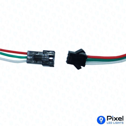 3-Pin Copper Connectors with Heavy-Duty Wire Leads