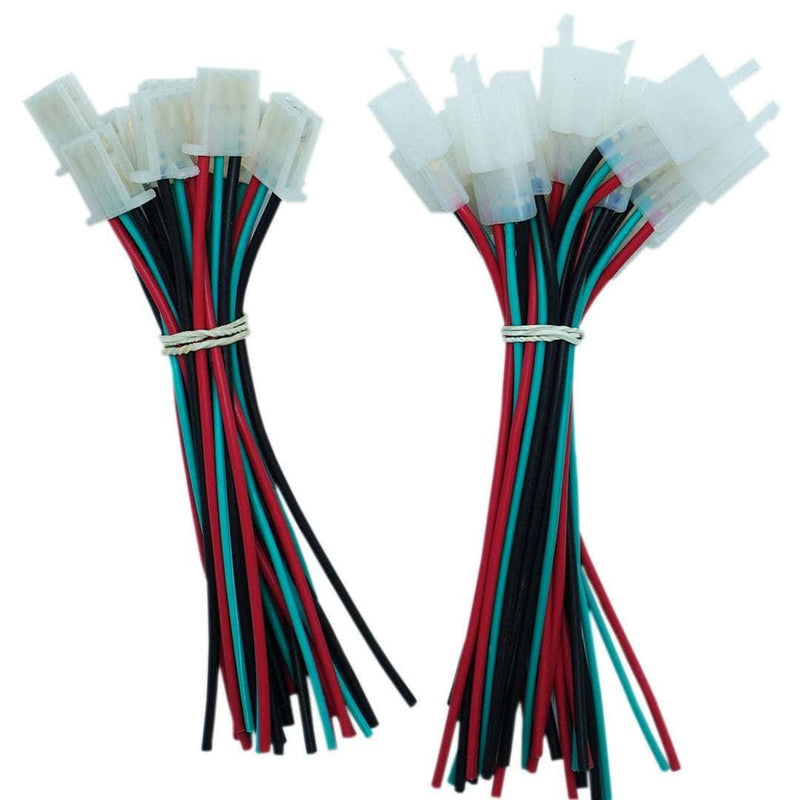 Heavy-Duty 3 Pin Copper Connector with White Cap - (Pack of 10)