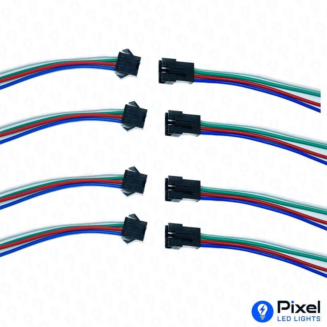 Copper Wire 4 Pin Connectors - (Pack of 10) - SKU 6008