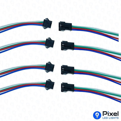 Copper Wire 4 Pin Connectors - (Pack of 10) - SKU 6008
