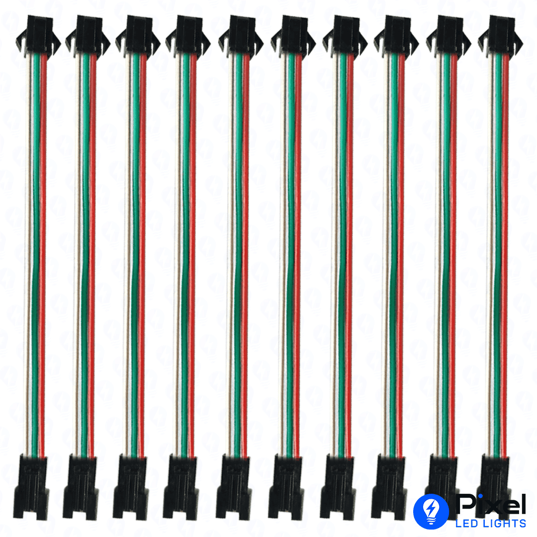 Copper Wire 3 Pin Long Connector - 18 Inch - (Pack of 10)