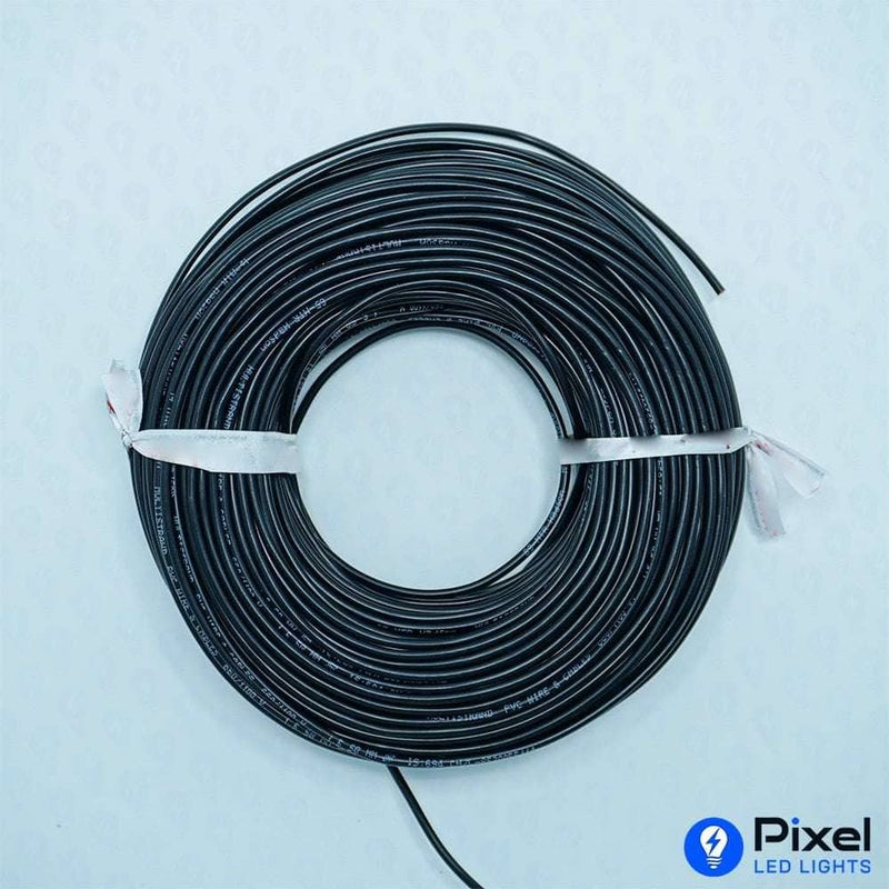 1.5 mm Single-Core Black Copper Wire, High Durability - SKU 7014